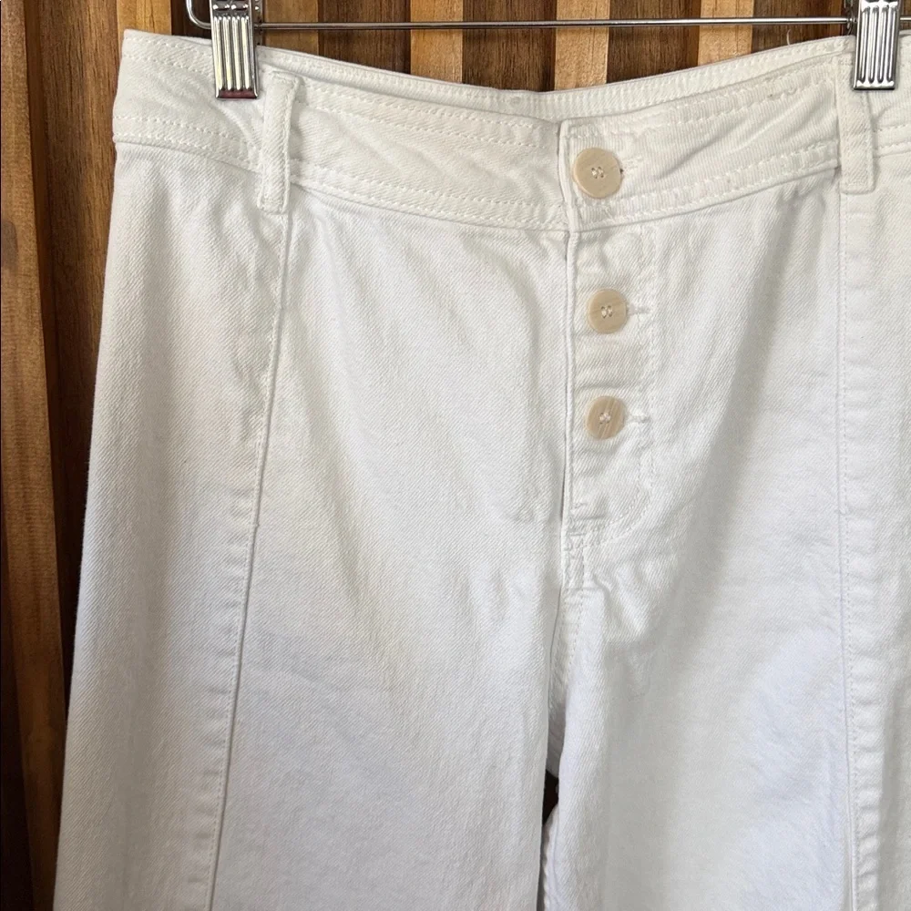 Zara Kids / adult Petite High Rise White Wide Leg Pants. Size 13-14